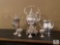 Sterling Pitchers with Smaller Silverplate Pitcher and Cream and Sugar