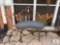 Metal Bench with Clay Pots