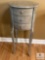 Gray Round Three Drawer Side Table - 29 x 13