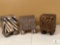 Three Carver Wood Products Animal Print Boxes with Hinged Lids