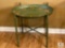 Tray Table with Gold Painted Flowers, 24.75