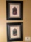 Pair of Framed Prints, 13.5
