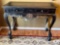 Two-Drawer Console Table with Carved Cabriole Legs