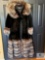 Henig Furs Two-Toned Full Length Jacket With Removal Fur at Bottom. Large