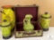 Decorator Suitcase with Ceramic Pitcher and Vases