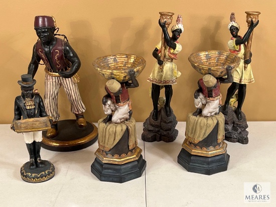 Variety of Statues and Candleholders, 8" to 13" Tall