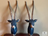 Set of Wall Antelope - 25 Inches Tall