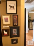 Mixed Lot of Framed Prints of Cats
