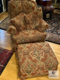 Beautiful Upholstered Chair with Matching Ottoman