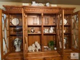 Contents of Upper Cabinet - Including Vases, Tea Set and Decorative Items