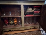 Contents of Cabinet, Vases, Books and Etc.