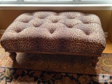 Custom Upholstered Animal Print Ottoman