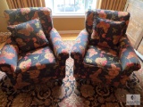 Pair of Floral Upholstered Chairs