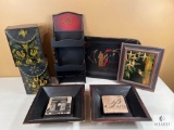 Tin Boxes, Mail Rack, Asian Metal Tray and Wall Decor