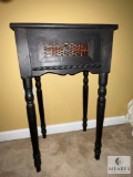 Black Side Table with Drawer