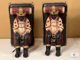 Pair of Moorish Royal Figural Bookends, 9