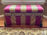 Rose Hill Co. Upholstered Ottoman with Cabriole Legs, 36.5