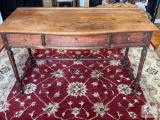Distressed Three-Drawer Writing Desk