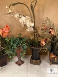Assorted Artificial Flower Arrangements