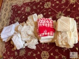 Assorted Linens, Some Vintage Items
