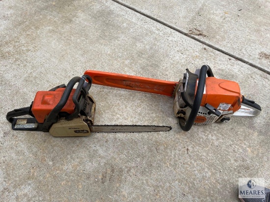 Group of Two STIHL Chainsaws