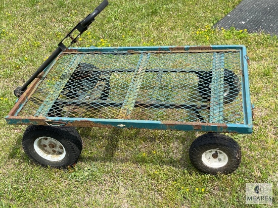 Metal Pull-behind Yard Cart