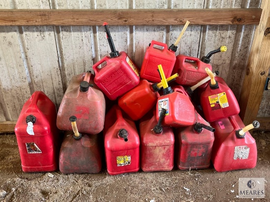 Large Lot of 14 Fuel Cans