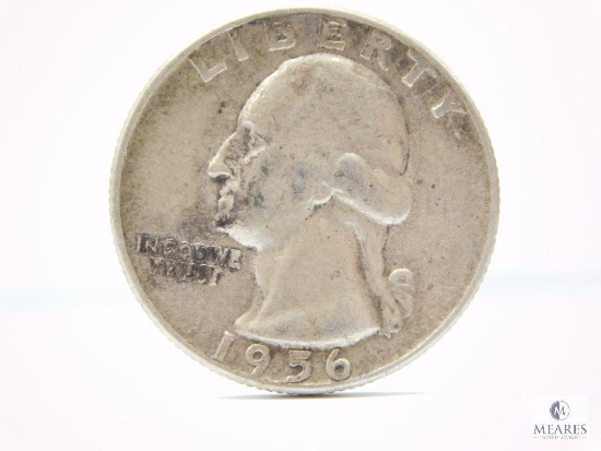 1956 Washington Quarter Error, Top Of 5 Filled With Extra Metal
