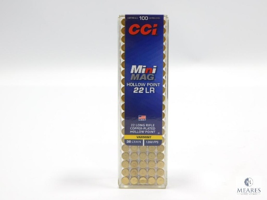 100 Rounds CCI .22LR Mini-Mag Varmint, 36 Grain Copper Plated HP 1260 FPS