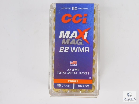 50 Rounds CCI Maxi Mag .22 Magnum Ammunition - 40-grain TMJ