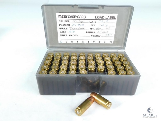 50 Rounds Remington .40 S&W 180 Grain JFP