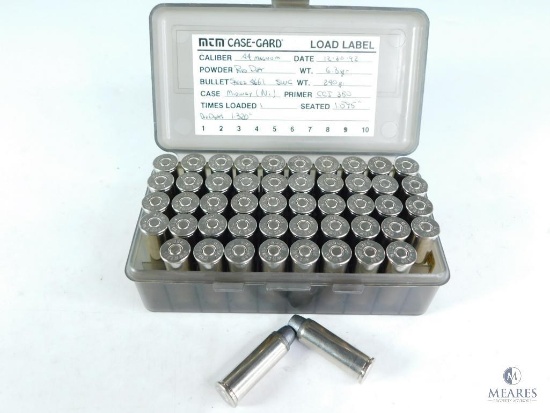 50 Rounds Midway (Ni) .44 Magnum 240 Grain LSWC