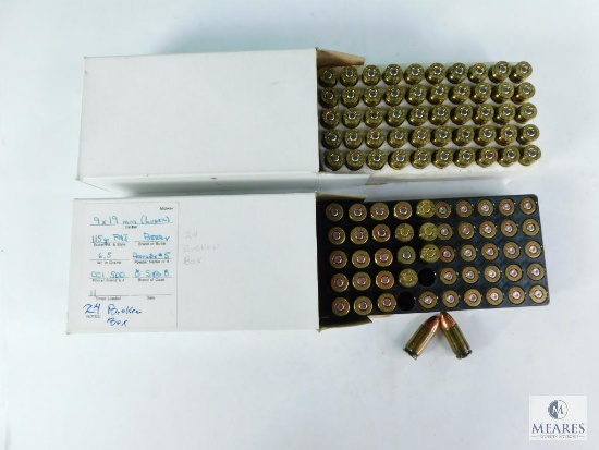 100 Rounds Georgia Arms 9mm Parabellum 115 Grain FMJ