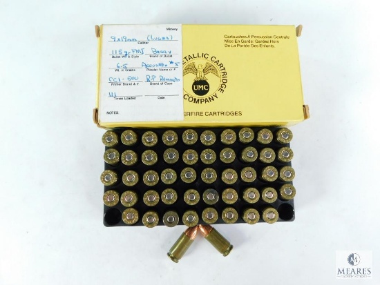 50 Rounds UMC 9x19mm Luger 115 Grain Berry FMJ