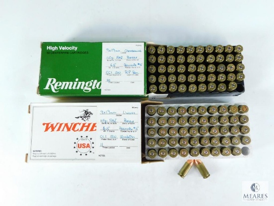 100 Rounds 9x19mm Parabellum 115 Grain Berry FMJ