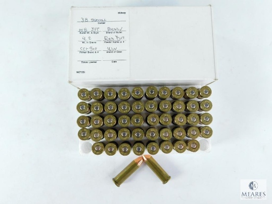 50 Rounds Winchester .38 Special 158 Grain Berry JFP