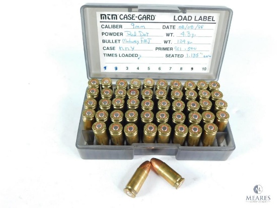 50 Rounds NNY 9mm 124 Grain Midway FMJ