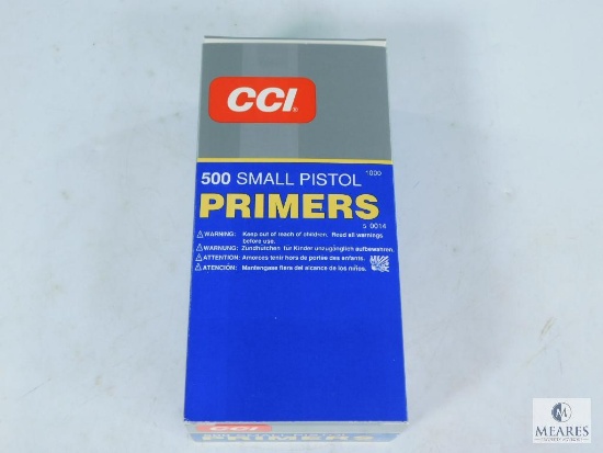 1000 Primers CCI 500 Small Pistol Primers