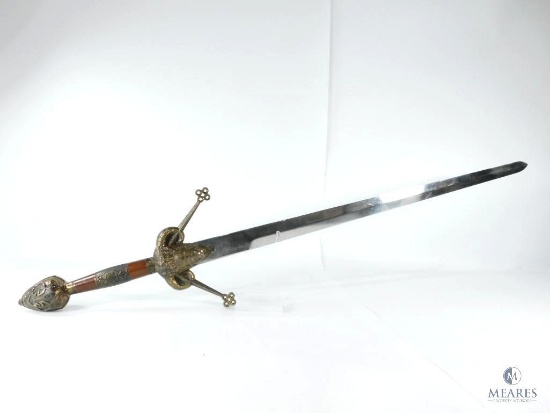 Medieval Style Sword with Goat Head Ricasso