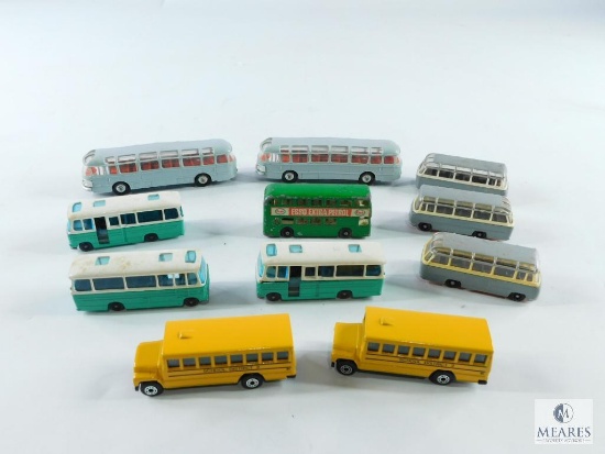 Approximately 11 Toy Buses