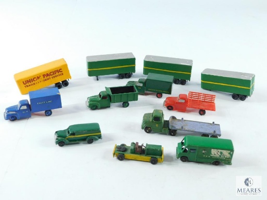 Approximately 12 Toy Trucks and Trailers
