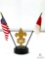 Be Present BSA Plaque with BSA Flag and USA Flag