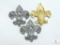 Three Metal Boy Scouts of America Insignia