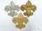 Three Metal Boy Scouts of America Insignia