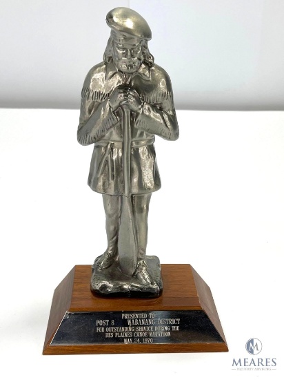 Trophy presented to Post 8 Wabanang District for Outstanding Service during the 1970 Des Plaines