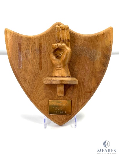 Troop 1 For Services Rendered To Fred Treat Wooden Plaque