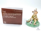 The Hero-Worshipper Porcelain Figurine by Norman Rockwell in Box