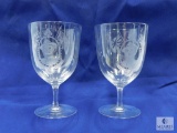 1900 Baden-Powell Wine Glass Pair