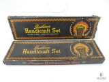 Two Official Boy Scout Indian Handicraft Sets