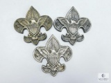 Three Metal Boy Scouts of America Insignia